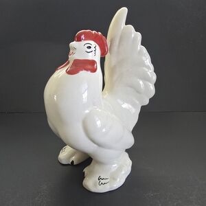 Season of Cannon Falls BANTAM ROOSTER Ornament FURRY FOOTED CERAMIC CHICKEN